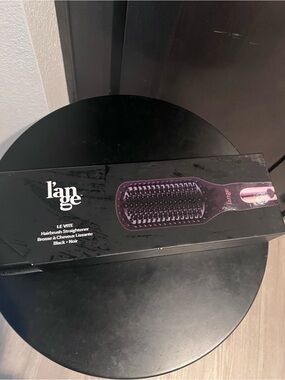 L'ange Le Vite Hairbrush Straightener in Black and Rose Gold